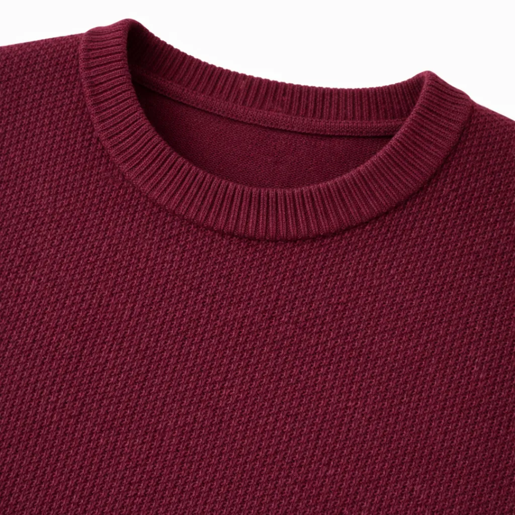Bordo Bisiklet Yaka Triko Kazak 0148 - 3